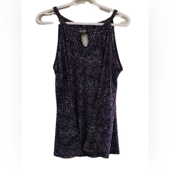 Purple Patterned Women's Tank Top - Picture 1 of 4